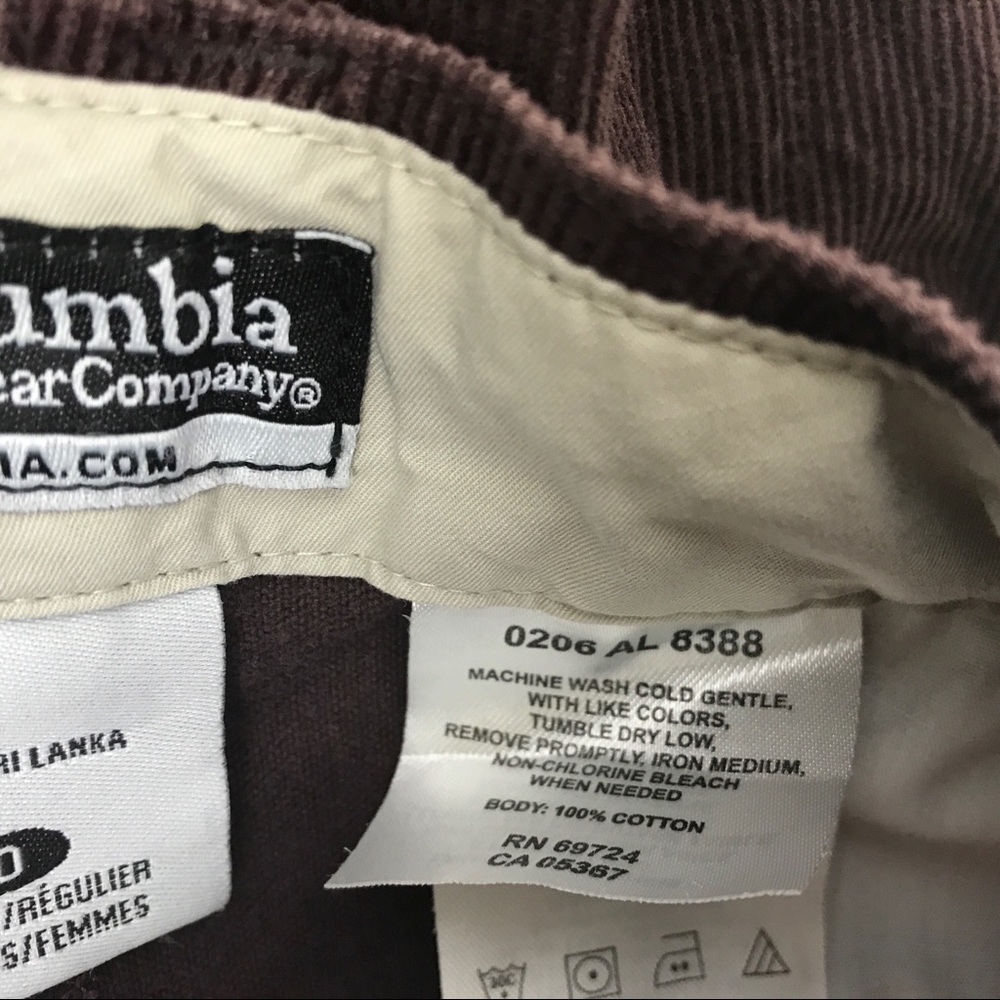 Columbia Womans Brown Corduroy Jeans Size 10 Straight Leg‎ - Picture 7 of 7